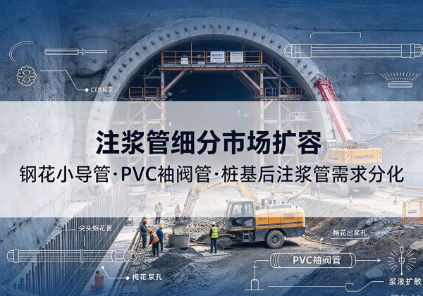 田阳注浆管细分市场扩容，隧道钢花小导管、PVC 袖阀管、桩基后注浆管需求分化